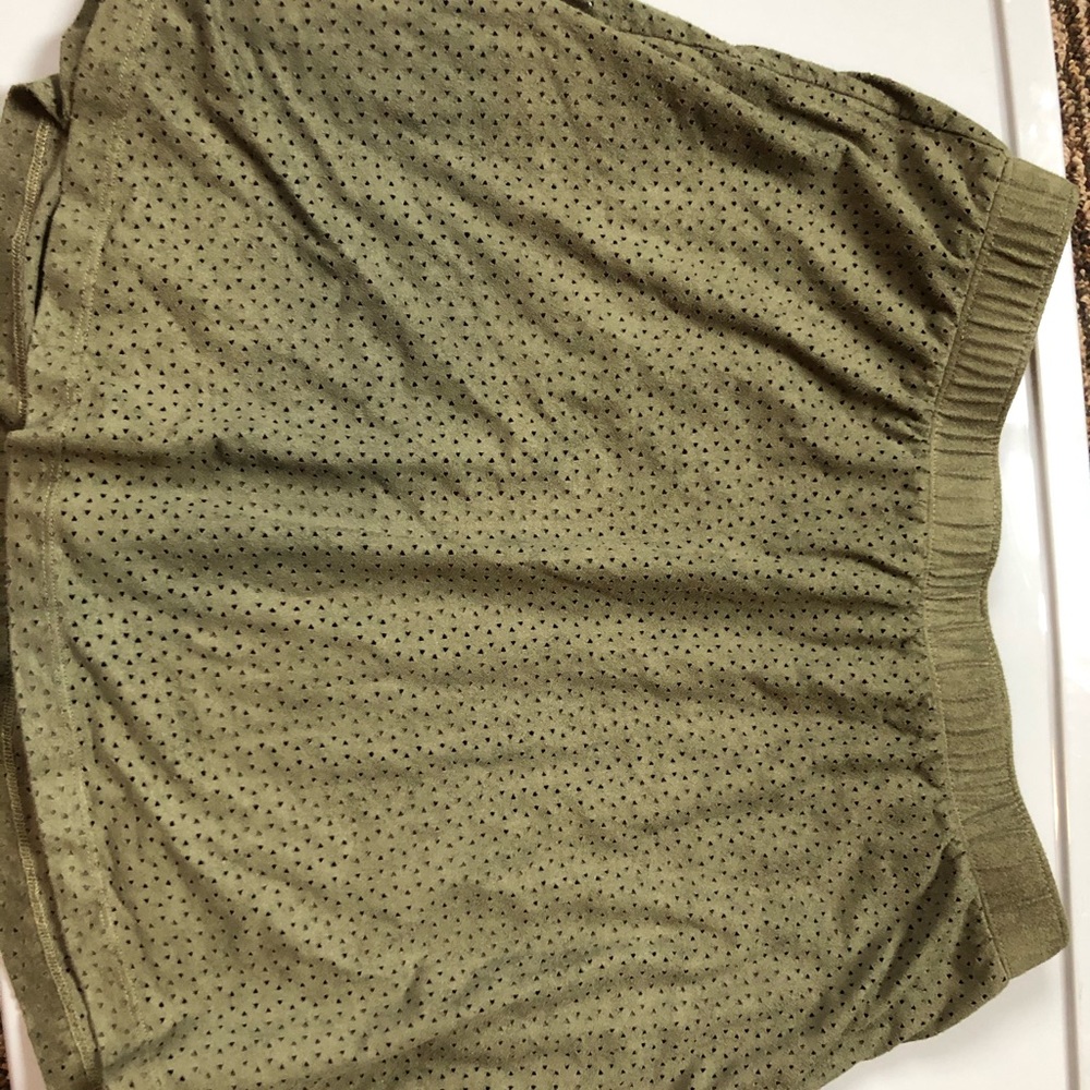 Army green skirt